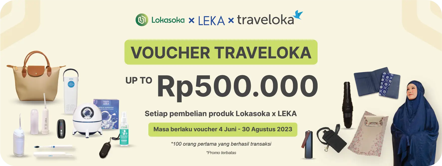 Voucher Lokasoka x Leka x Tiket dotcom & Traveloka